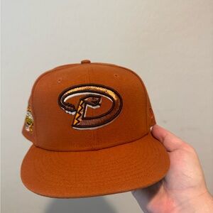 Orange Dbacks Hat with World Series 2001 Patch